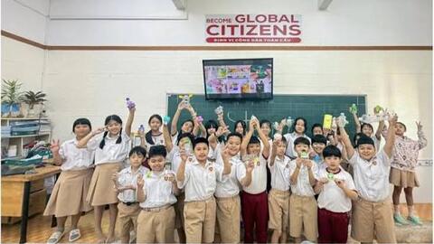 Hành trình nhựa xanh – Hành tinh bền vững giành giải trường học lành mạnh AIA