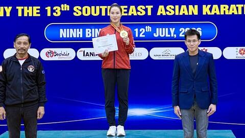 Võ sĩ Đinh Thị Hương: HCV karate Đông Nam Á 2026 là động lực để chuẩn bị ASIAD 20