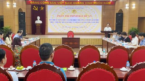 Hà Nội: 5 thí sinh thi tuyển chức danh hiệu trưởng trường công lập trực thuộc Sở