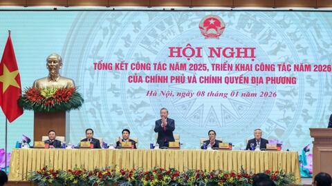 Tổng Bí thư dự hội nghị Chính phủ với địa phương triển khai nhiệm vụ năm 2026