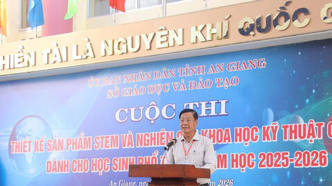 An Giang trao 203 giải Cuộc thi Nghiên cứu KHKT dành cho học sinh phổ thông