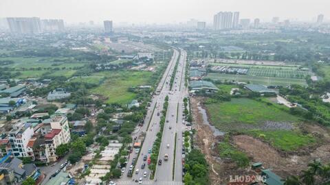 Hình hài những trụ cầu vượt tại dự án nút giao gần 786 tỉ đồng ở Hà Nội