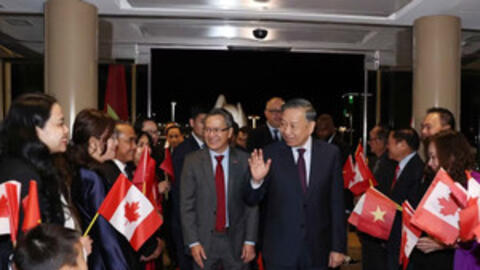 Tổng Bí thư, Chủ tịch nước Tô Lâm bắt đầu thăm cấp Nhà nước tới Canada