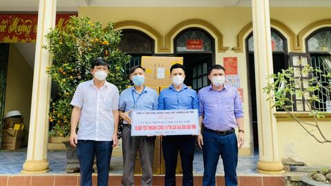 Formosa Hà Tĩnh tặng 10.000 bộ kit test nhanh Covid-19