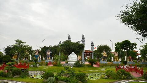 Trang nghiêm lễ Phật đản chùa Ninh Tảo 2022