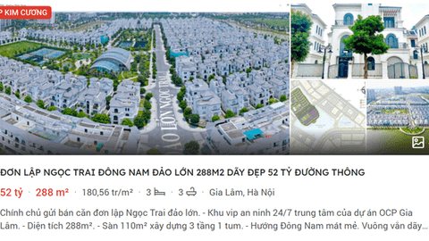 Giao dịch giảm nhưng biệt thự, nhà liền kề ở Hà Nội vẫn ở mức 200 triệu đồng/m2