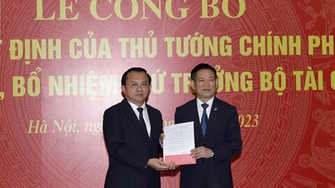Trao Quyết định bổ nhiệm tân Thứ trưởng Bộ Tài chính