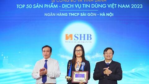 Thẻ tín dụng SHB VISA Platinum: Top 50 sản phẩm dịch vụ tin dùng Việt Nam 2023