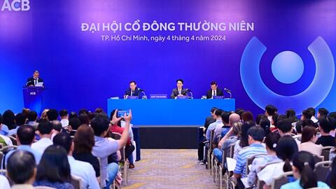 ĐHĐCĐ ACB: Chia cổ tức tỷ lệ 25%, kế hoạch lãi trước thuế 2024 đạt 22,000 tỷ đồng