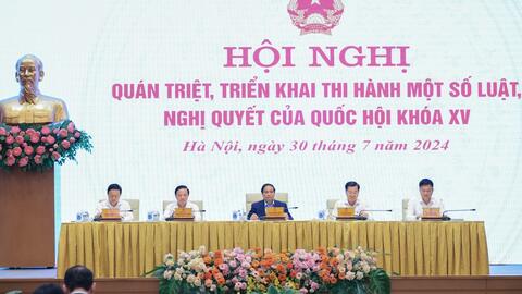 Triển khai đồng bộ, quyết liệt các nhiệm vụ về xây dựng, hoàn thiện thể chế, thực thi pháp luật