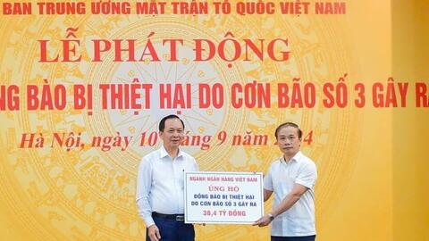 Eximbank chung tay ủng hộ đồng bào bị thiệt hại bởi bão số Yagi