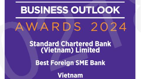 Standard Chartered: “Ngân hàng nước ngoài tốt nhất Việt Nam 2024 dành cho doanh nghiệp nhỏ và vừa”