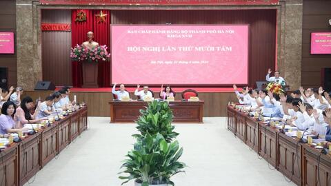 Sáng nay, diễn ra Hội nghị 19 BCH Đảng bộ TP Hà Nội