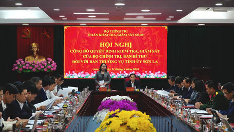 Phó Chủ tịch nước Võ Thị Ánh Xuân làm việc với Ban Thường vụ Tỉnh ủy Sơn La