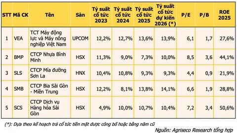 Top 5 cổ phiếu phòng thủ khi thị trường rung lắc