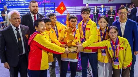 Cờ vua Việt Nam vô địch đồng đội giải cúp nghiệp dư thế giới 2026