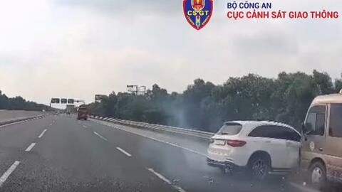 Nguyên nhân vụ tai nạn liên hoàn 3 xe trên cao tốc Hà Nội - Hải Phòng