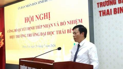 Tiếp nhận và bổ nhiệm PGS.TS Phạm Quốc Thành làm Hiệu trưởng Trường ĐH Thái Bình