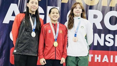Nguyễn Thúy Hiền tiếp tục giành vàng tại giải bơi nhóm tuổi châu Á 2026