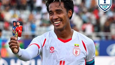 Lý do ngôi sao Myanmar khoe ảnh chụp chung với Bruno Fernandes sau khi ghi bàn