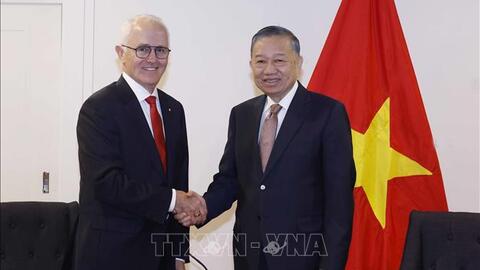 Tổng Bí thư, Chủ tịch nước Tô Lâm tiếp nguyên Thủ tướng Australia Malcolm Turnbull AC