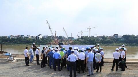 Cầu Tứ Liên hoàn thành 100% mặt bằng, đẩy tiến độ để về đích trước APEC 2027
