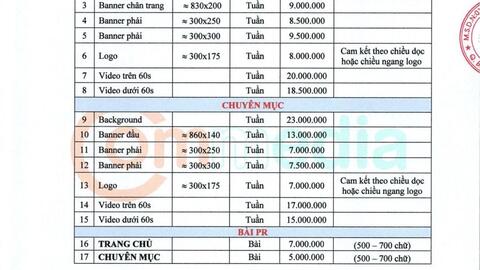 Báo giá website năm 2023