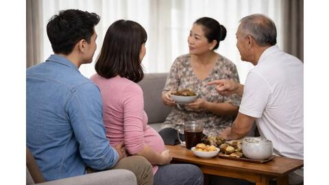 Vợ chồng trẻ áp lực khi ông bà chăm mẹ bầu theo kinh nghiệm cũ