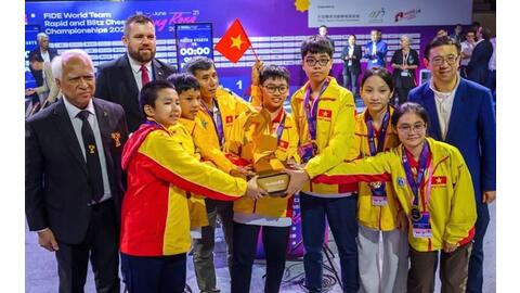 Cờ vua Việt Nam vô địch đồng đội giải cúp nghiệp dư thế giới 2026
