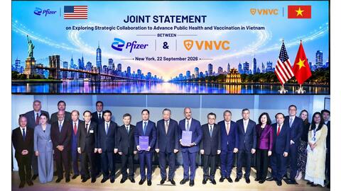 VNVC và Pfizer trao văn kiện hợp tác tại Mỹ, nâng cao năng lực phòng bệnh cho Việt Nam