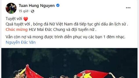Sao Việt hào hứng chúc mừng chiến thắng lịch sử của tuyển bóng đá nữ Việt Nam