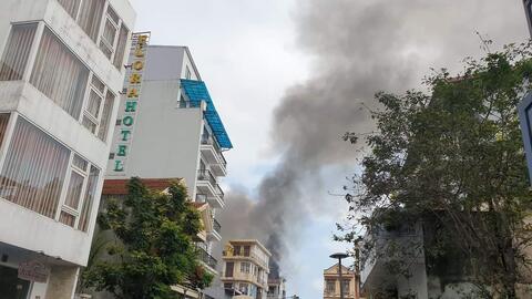 Hỏa hoạn thiêu rụi nhà hàng Pub Beer ở Huế