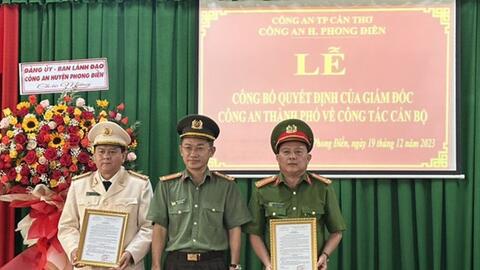 Điều động, bổ nhiệm cán bộ chủ chốt công an 3 tỉnh, thành