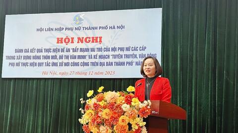 Đẩy mạnh vai trò của phụ nữ trong xây dựng đô thị văn minh