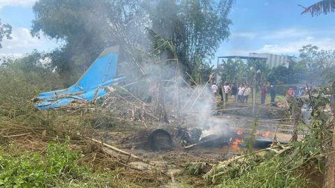 Máy bay quân sự rơi ở Quảng Nam gây tiếng nổ lớn