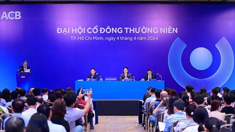 ĐHĐCĐ ACB: Chia cổ tức tỷ lệ 25%, kế hoạch lãi trước thuế 2024 đạt 22,000 tỷ đồng