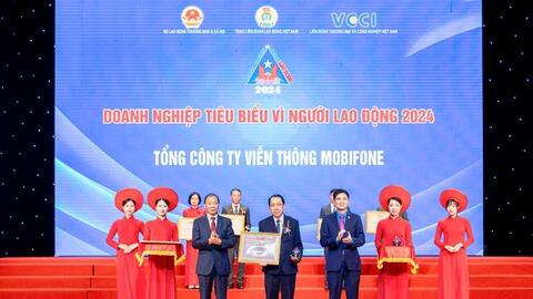 MobiFone lọt top 67 Doanh nghiệp tiêu biểu vì Người lao động năm 2024