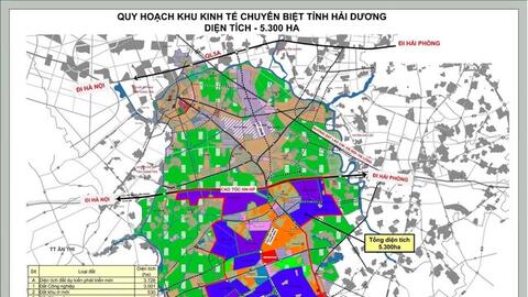 Hải Dương: Lập khu kinh tế chuyên biệt 5.300ha gần cao tốc Hà Nội – Hải Phòng, sẽ có khu công nghiệp, thương mại dịch vụ, đô thị...
