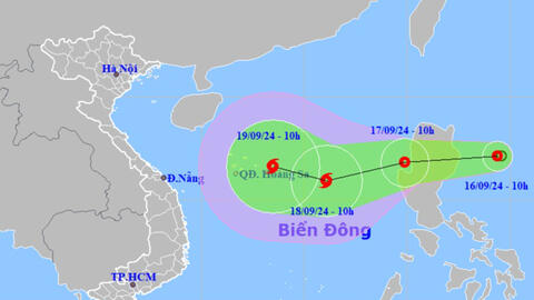 Áp thấp nhiệt đới sắp mạnh lên thành bão hướng vào  biển Đông