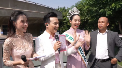 Nóng: Miss International 2024 Thanh Thủy "mếu máo" khi vừa xuống sân bay Tân Sơn Nhất
