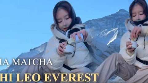 Hotgirl Việt thở oxy nhưng vẫn chịu khó pha matcha trên đỉnh núi cao nhất thế giới gây sốt cộng đồng mạng