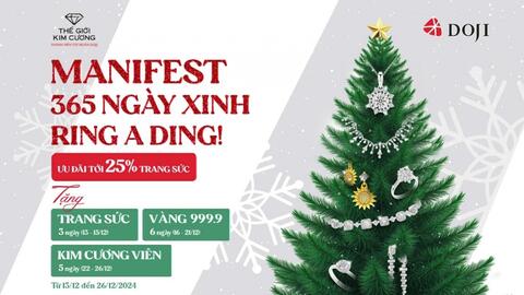 “Manifest” 365 ngày xinh tươi với quà trang sức DOJI, Thế giới Kim cương