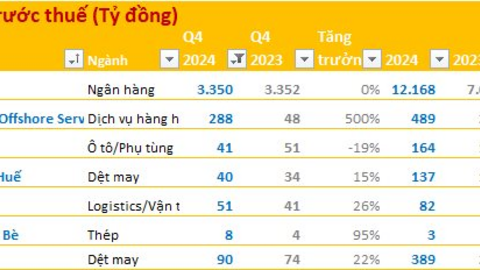 Cập nhật BCTC quý 4/2024 chiều 22/1: LPBank, ACB lãi lớn, một đối tác của VinFast báo lợi nhuận giảm