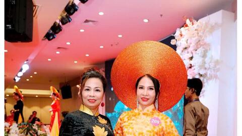 Độc đáo áo dài cẩn vàng của nhà thiết kế Cao Thị Phương Lan