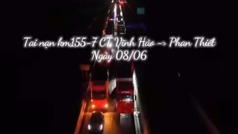 Tai nạn trên tuyến cao tốc Vĩnh Hảo - Phan Thiết gây kẹt xe kéo dài
