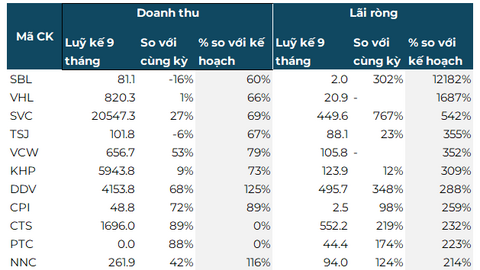 Hơn 50 doanh nghiệp vượt kế hoạch lợi nhuận chỉ sau 9 tháng