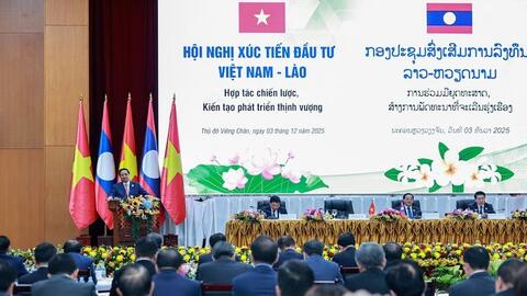 Thủ tướng Phạm Minh Chính: Doanh nghiệp tiên phong, công tư đồng hành, Việt - Lào phát triển