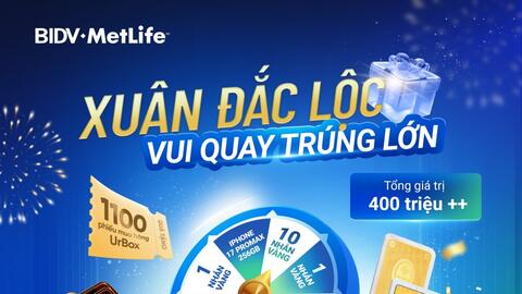 BIDV MetLife triển khai chương trình “Xuân đắc lộc – Vui quay trúng lớn” tri ân khách hàng dịp năm mới