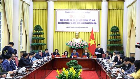 Công bố Lệnh của Chủ tịch nước với 13 luật vừa được Quốc hội thông qua