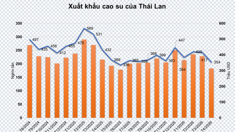 Giá cao su thế giới tăng mạnh